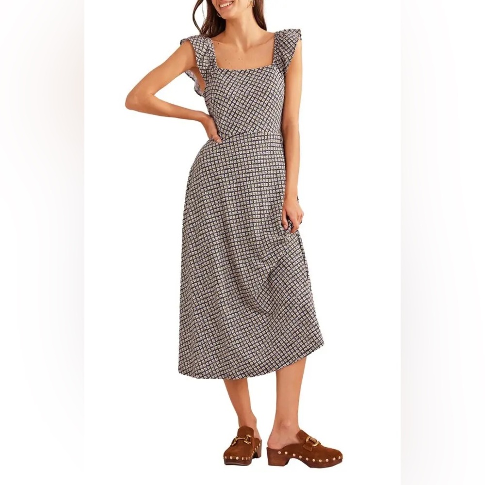 BODEN Cotton Blend Sundress Black Bloom Blend NWT US 14r